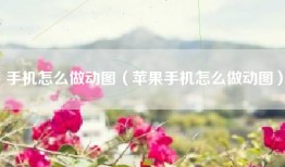 手机怎么做动图（苹果手机怎么做动图）